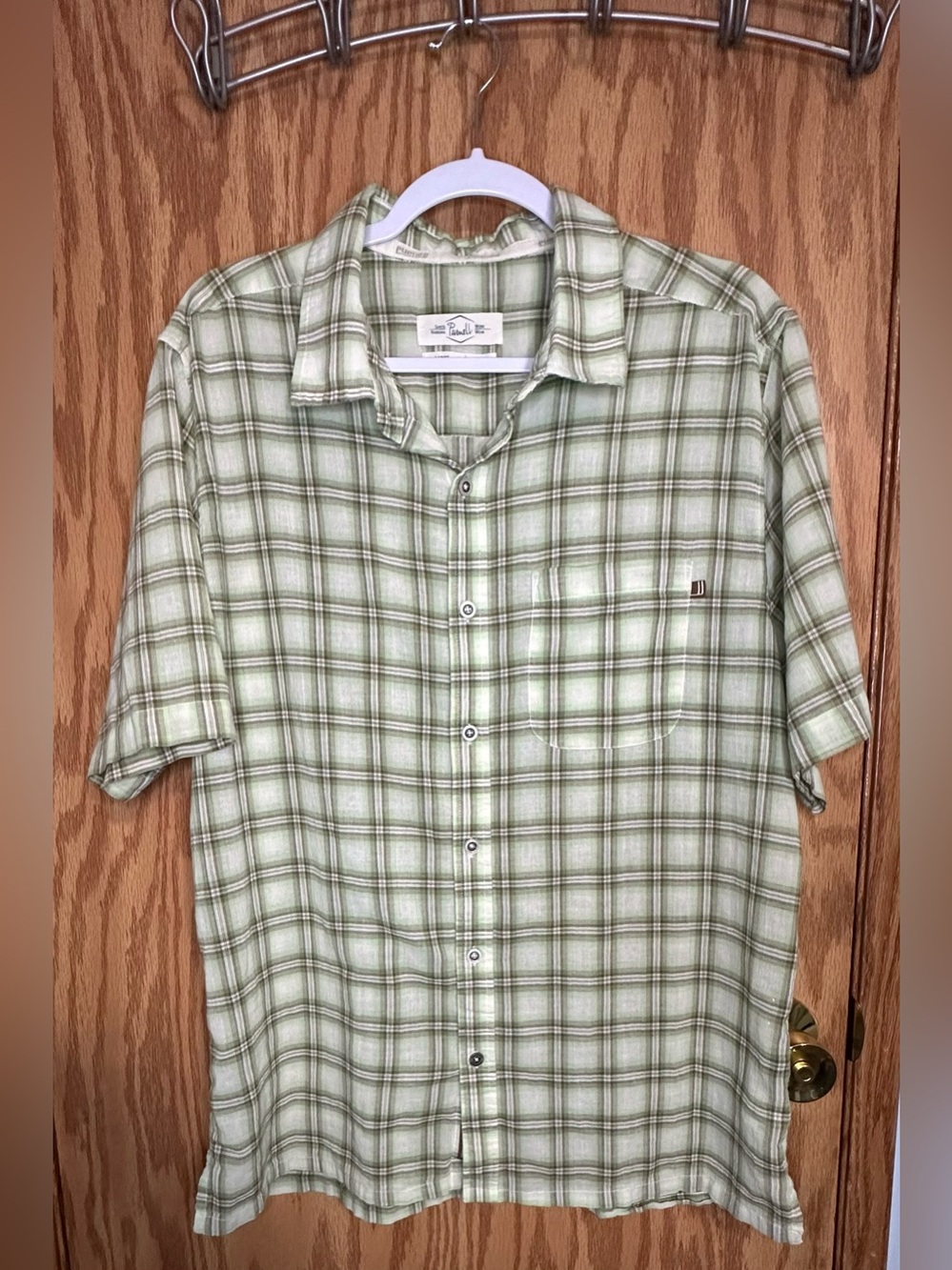 Purnell Workwear Santa Barbara Lightweight Cotton Short Sleeve Button Down L